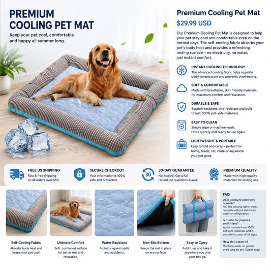 Premium Cooling Pet Mat